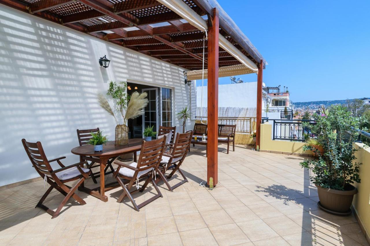 Central Penthouse In Quiet Neighborhood Near Sandy Beach Chania  Exterior foto
